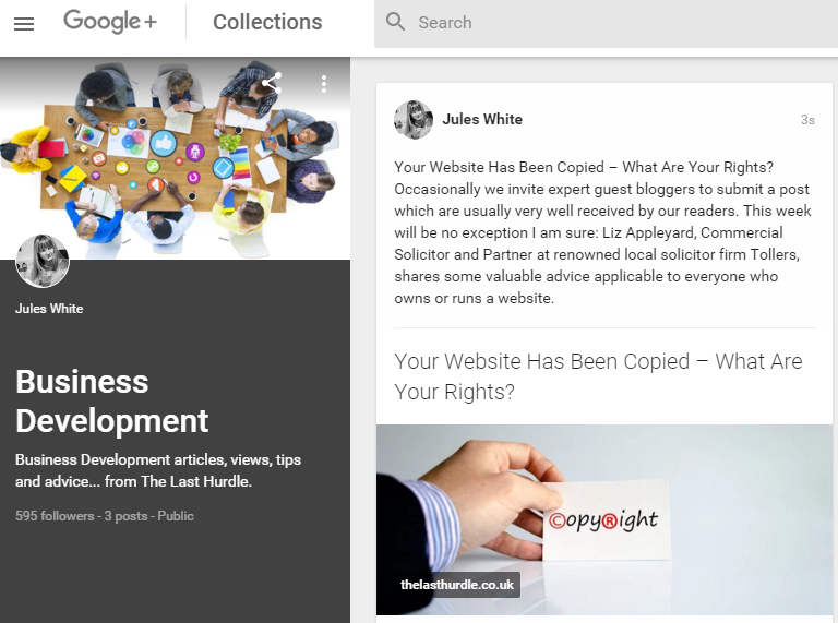 Google+ collections