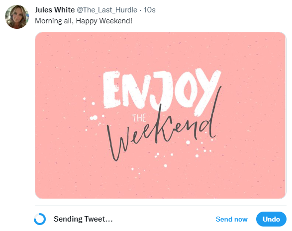 Twitter Blue Tick and example of the undo tweet button